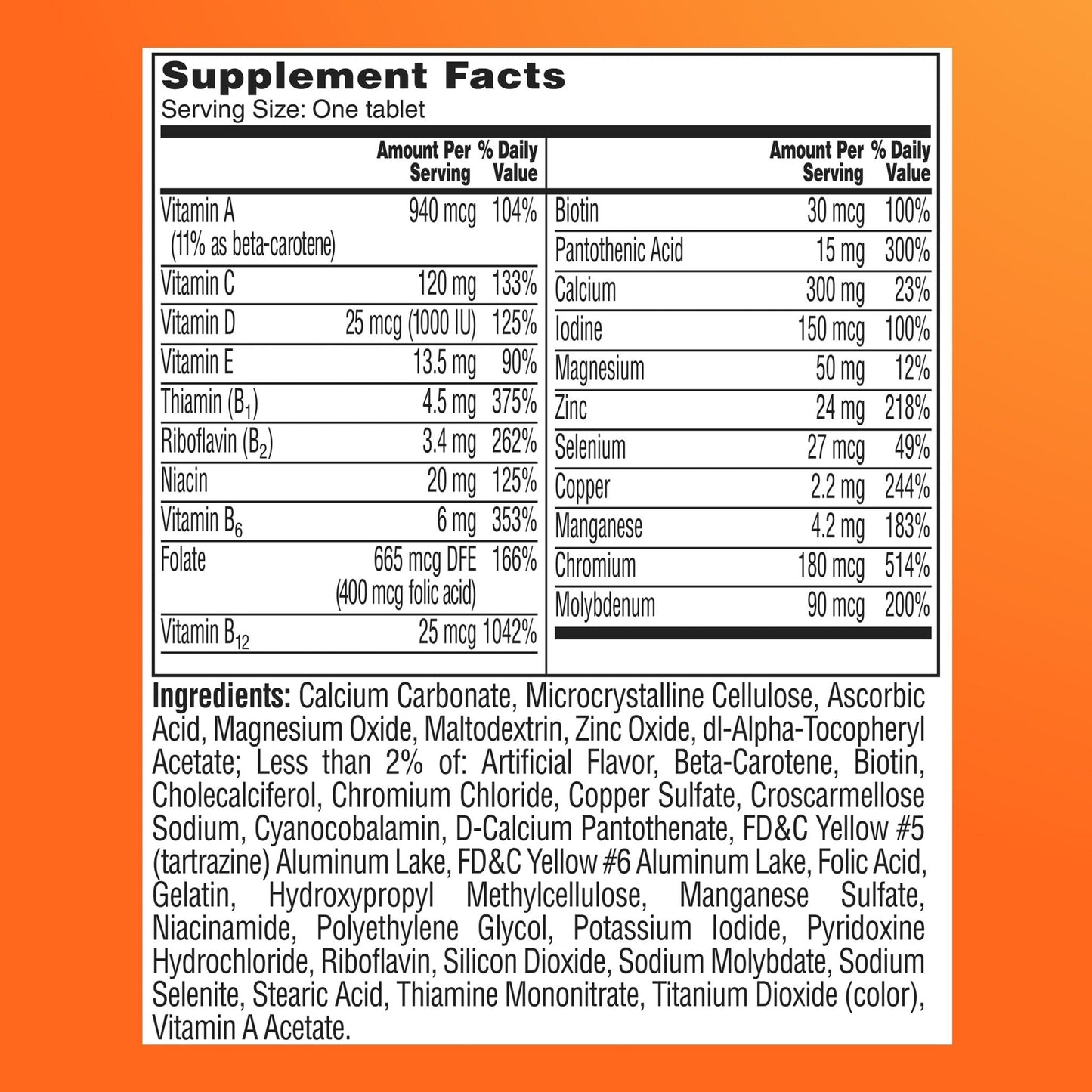 One A Day Multivitamin for Women 50 and Over Tablets, Womens Multivitamin 50 plus with Vitamins D, C, E, Zinc & Biotin, Daily Vitamins - PrimeBioHealth - canada supplements