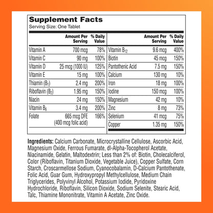 One A Day Multivitamin for Women- Daily Vitamins for Woman with Biotin, Calcium, Folic Acid, Iron & Zinc, Complete Women’s Vitamins - PrimeBioHealth - canada supplements