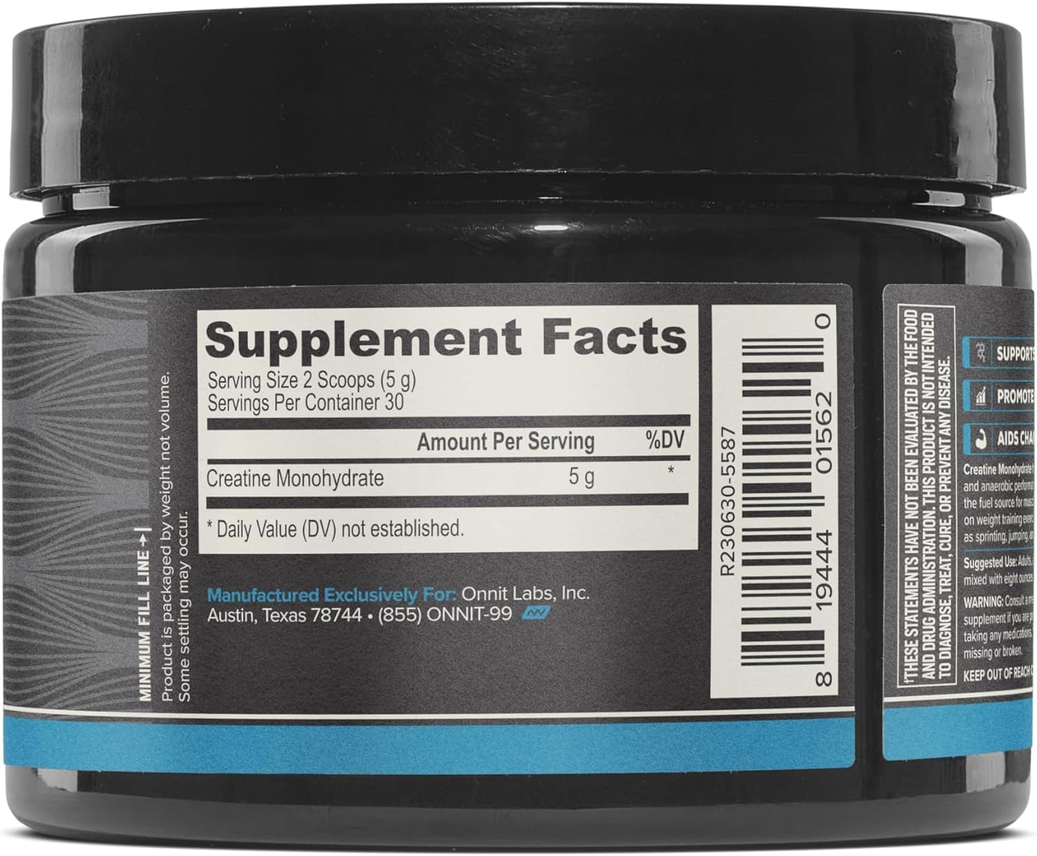 ONNIT Creatine Monohydrate Powder, IGEN(TM) Non-GMO Tested 5g Premium Creatine for Muscle Strength, Power and Lean Mass, Supports Brain Health - PrimeBioHealth - canada supplements