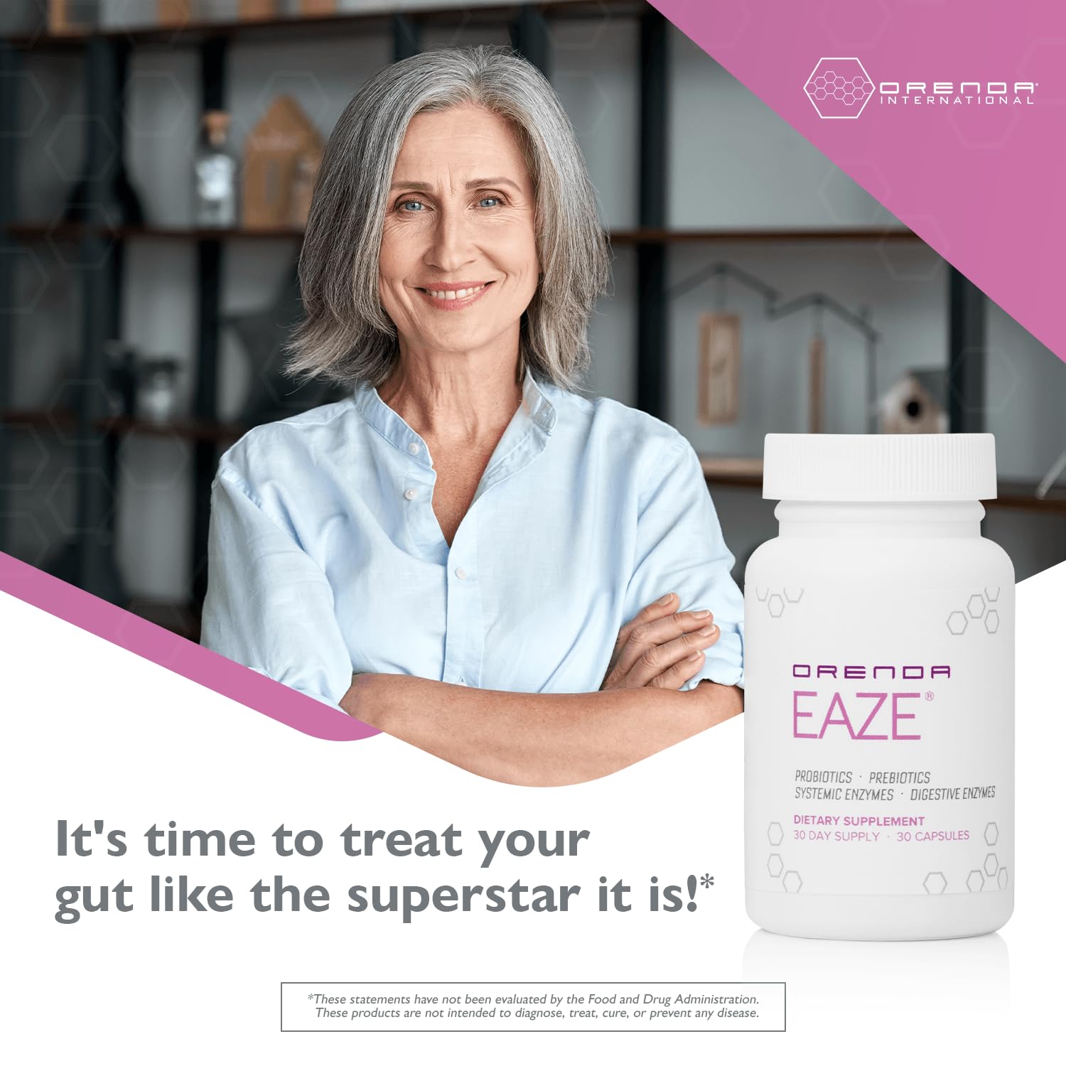 Orenda Eaze®: Gut Wellness Capsules | 6-in-1 Digestive Support with Probiotics, Endospores, Peptizyme-SP EN, Prebiotics, and Digestive Enzymes - PrimeBioHealth - canada supplements