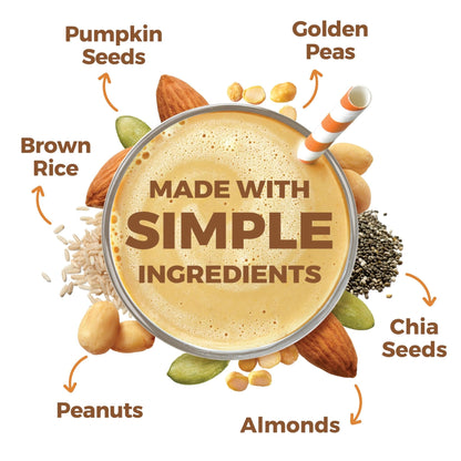 Orgain Organic Simple Vegan Protein Powder, Peanut Butter - 20g Plant Based Protein, With less Ingredients, No Artificial Sweeteners, Gluten Free, No Dairy or Lactose, 1.25 lb (Packaging May Vary) - PrimeBioHealth - canada supplements