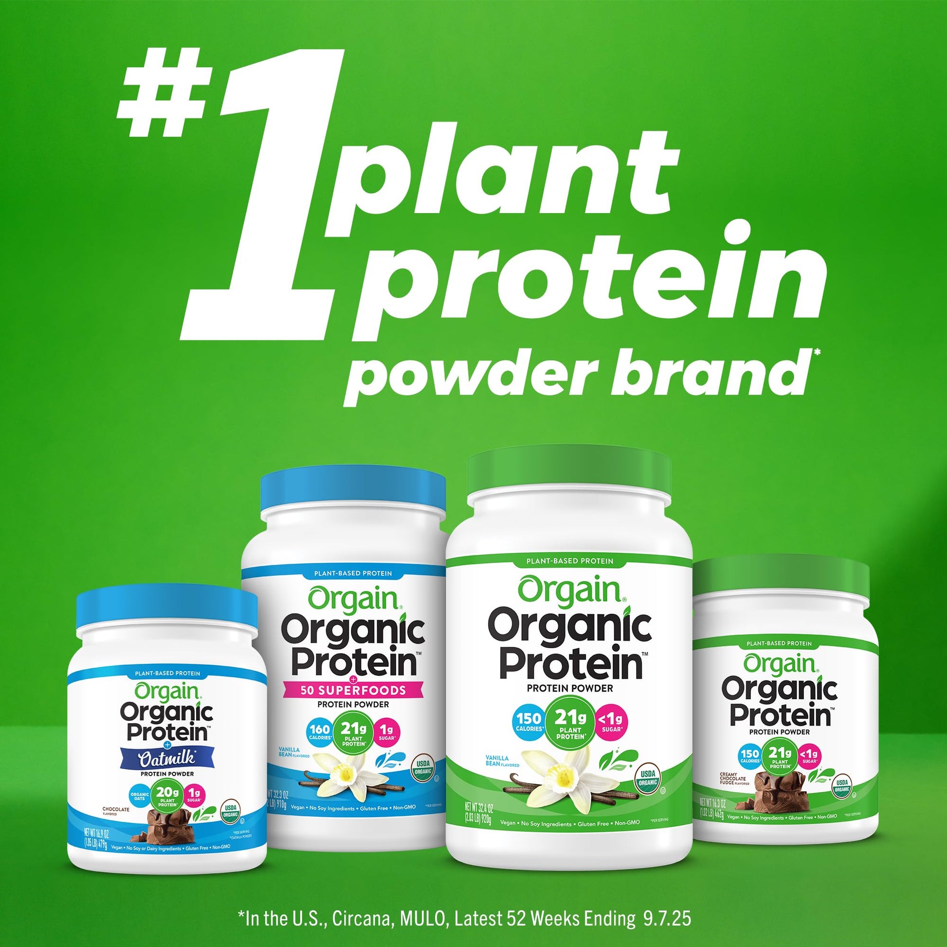 Orgain Organic Vegan Protein Powder, Creamy Chocolate Fudge - 21g Plant Protein, 7g Prebiotic Fiber, Low Net Carb, No Lactose Ingredients, No Added Sugar - PrimeBioHealth - canada supplements
