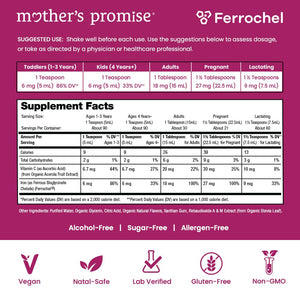Organic Liquid Iron Supplement for Women, Men & Kids with Vitamin C | Sugar Free Natural Berry Flavor Non Constipating Vegan Ferrochel - PrimeBioHealth - canada supplements