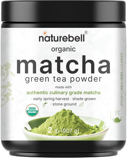 Organic Matcha Green Tea Powder, 1 Pound | Unsweetened with Zero Sugar, Culinary Grade, Potent Early Spring Leaf Harvest, Fine Stone Ground – Vegan, All Purpose, Great for Matcha Latte - PrimeBioHealth - canada supplements