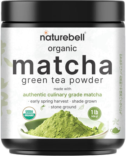 Organic Matcha Green Tea Powder, 1 Pound | Unsweetened with Zero Sugar, Culinary Grade, Potent Early Spring Leaf Harvest, Fine Stone Ground – Vegan, All Purpose, Great for Matcha Latte - PrimeBioHealth - canada supplements