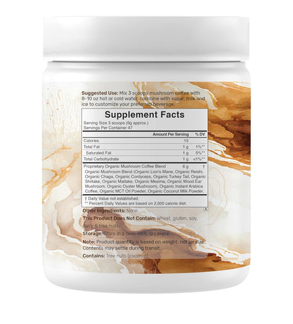 Organic Mushroom Coffee, 10oz – 10 Adaptogenic Mushrooms with Arabica Coffee + MCT Oil for Smooth Flavor – Turkey Tail, Lions Mane, Cordyceps, Chaga, Reishi – Immune, Energy,& Brain Support Supplement - PrimeBioHealth - canada supplements