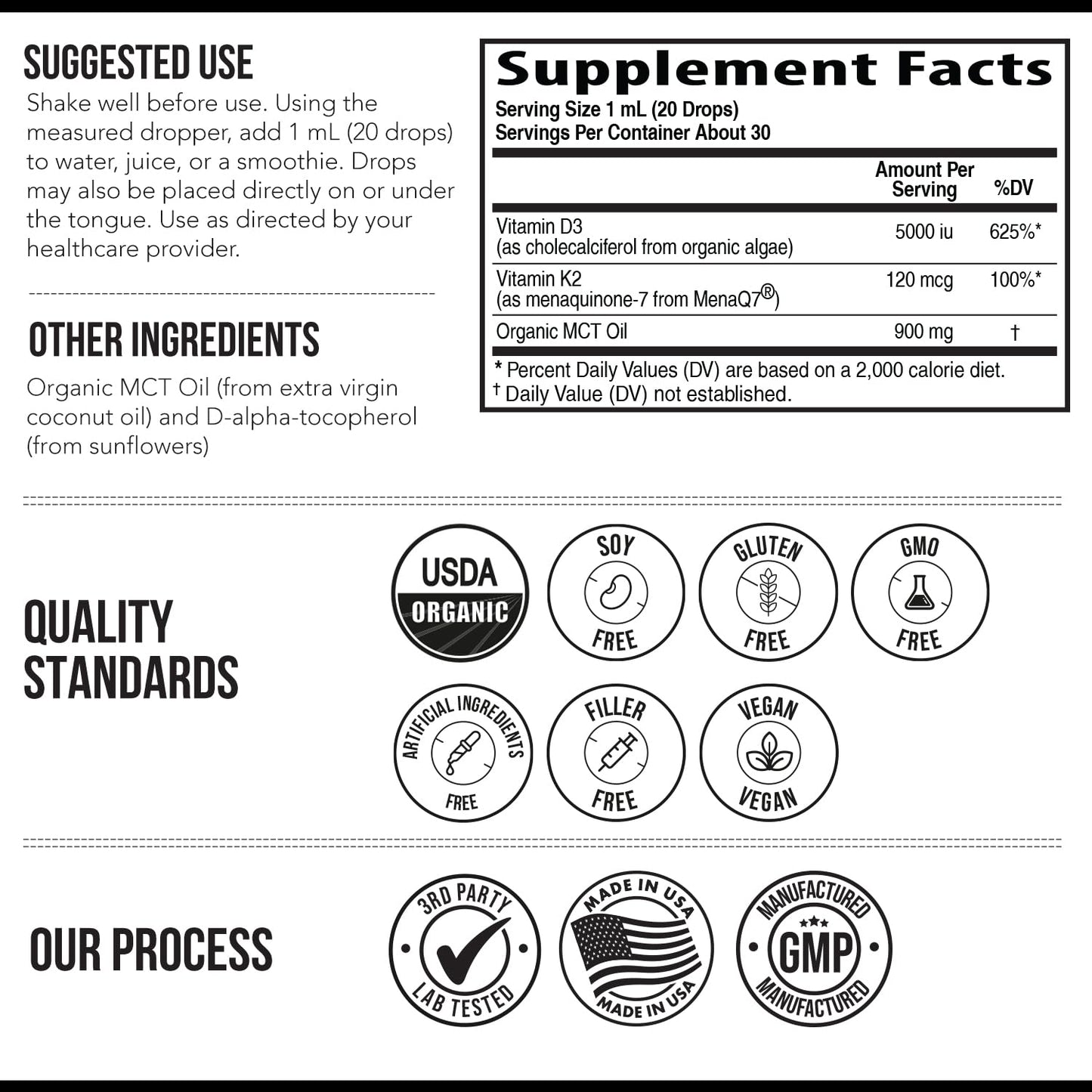 Organic Plant D3 + K2 | 5000 iu D3 + 120 mcg K2 as All-Trans MK7 from MenaQ7® - 100% Whole Food, Raw & Vegan | Enhanced Digestion with Prebiotic & Superfood Complex – D3 from Organic Algae (60 Count) - PrimeBioHealth - canada supplements