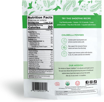 Organic Spirulina & Chlorella Superfood Powder, Vegan, Non-GMO - PrimeBioHealth - canada supplements