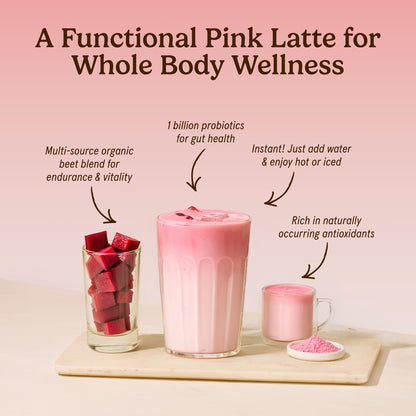 Organic Traditions Lavender Latte Calming Drink Mix, Caffeine Free Latte Blend with Lavender Powder, Tart Cherry, Probiotics, Reishi, and Ashwandha, Evening Beverage for Gentle Wind Down, 150g / 5.3oz - PrimeBioHealth - canada supplements