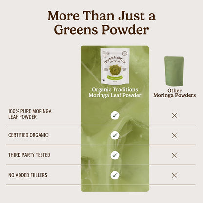 Organic Traditions Moringa Powder Organic, Green Superfood for Smoothies with Moringa Leaves, Rich in Natural Vitamins and Minerals, Traditionally Used for Daily Well Being, Vegan Non-GMO, 200g / 7oz - PrimeBioHealth - canada supplements