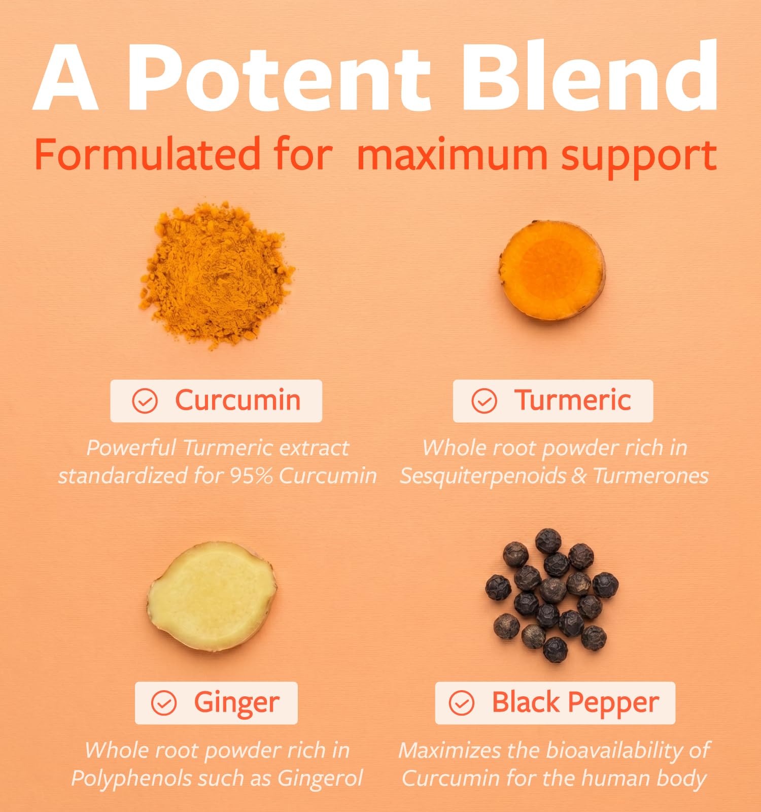 Organic Turmeric Ginger Black Pepper Supplement - High Potency Organic Turmeric Curcumin Capsules with Ginger & Black Pepper for Enhanced Benefits and Absorption - Vegan & Non-GMO (2 Month Supply) - PrimeBioHealth - canada supplements