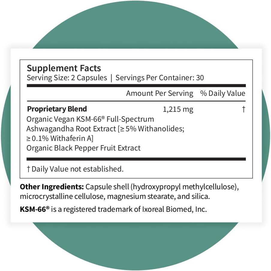 Pattern Wellness Ashwagandha Complex Supplement – 360 Vegan Capsules | For Men & Women – Organic KSM-66® & Black Pepper Extract – Supports Stress Response & Energy Balance – Non-GMO - PrimeBioHealth - canada supplements