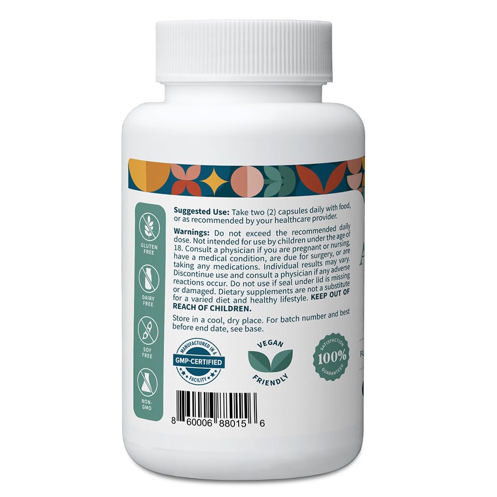 Pattern Wellness Ashwagandha Complex Supplement – 60 Vegan Capsules | For Men & Women – Organic KSM-66® & Black Pepper Extract – Supports Stress Response & Energy Balance – Non-GMO - PrimeBioHealth - canada supplements