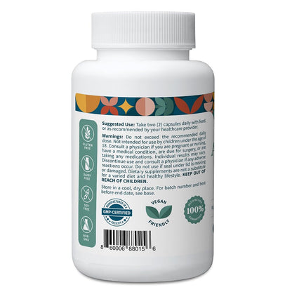 Pattern Wellness Ashwagandha Complex Supplement – 60 Vegan Capsules | For Men & Women – Organic KSM-66® & Black Pepper Extract – Supports Stress Response & Energy Balance – Non-GMO - PrimeBioHealth - canada supplements