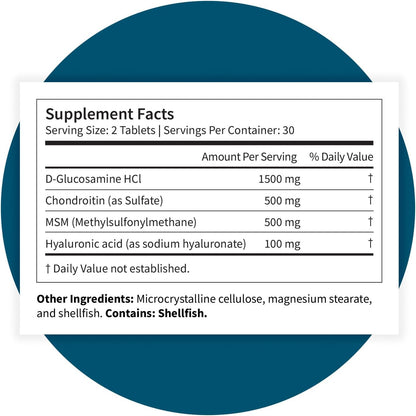 Pattern Wellness Glucosamine Chondroitin Complex with MSM & Hyaluronic Acid – Supports Joint, Cartilage & Flexibility Health – 60 Tablets - PrimeBioHealth - canada supplements