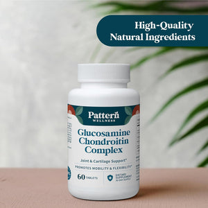 Pattern Wellness Glucosamine Chondroitin Complex with MSM & Hyaluronic Acid – Supports Joint, Cartilage & Flexibility Health – 60 Tablets - PrimeBioHealth - canada supplements