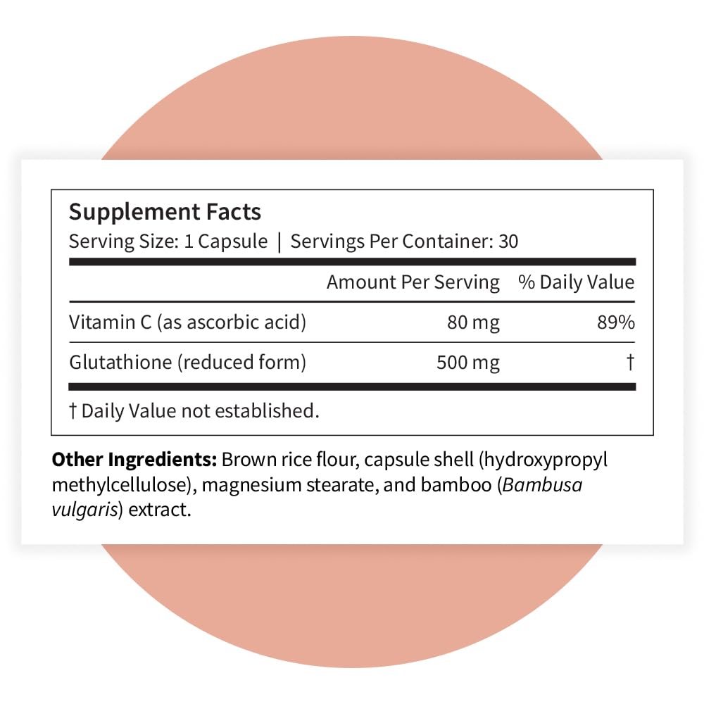 Pattern Wellness Glutathione Supplement - Active Reduced Glutathione Formula with Added Vitamin C - Cell, Antioxidant, + Immune Health Support - 30 Vegan Capsules - PrimeBioHealth - canada supplements
