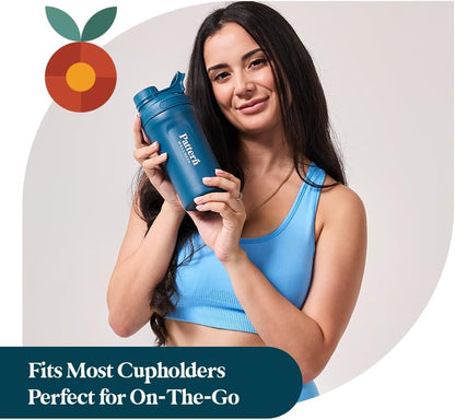 Pattern Wellness Insulated Water Bottle – 20 fl oz, Double-Wall Vacuum Sealed, Keeps Drinks Cold 24 Hrs/Hot 12 Hrs, Leak-Proof, BPA-Free, Sweat-Proof, Durable & Travel-Friendly - PrimeBioHealth - canada supplements