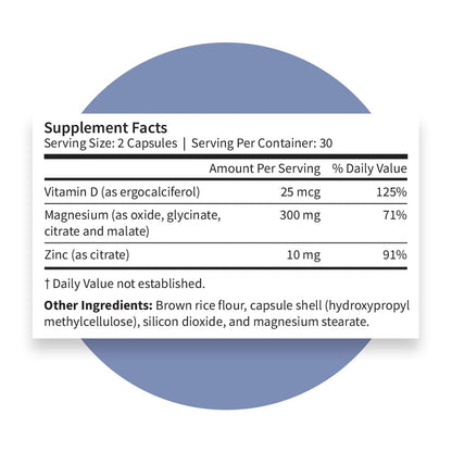 Pattern Wellness Magnesium Complex Supplement – 60 Vegan Capsules | Supports Muscle, Bone & Relaxation Health – with Zinc & Vitamin D – Daily Support Formula - PrimeBioHealth - canada supplements