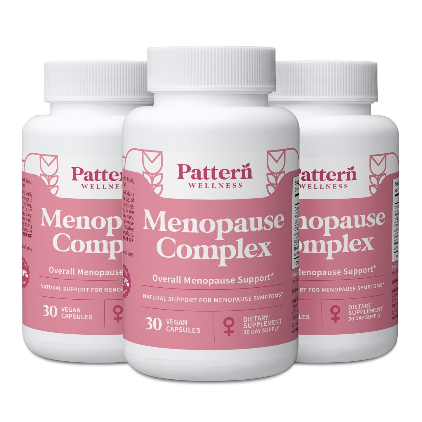 Pattern Wellness Menopause Complex – Herbal Supplement for Women’s Wellness & Hormone Health Support – with Black Cohosh, DIM & Bioperine® – 30 Vegan Capsules, 3rd Party Tested - PrimeBioHealth - canada supplements