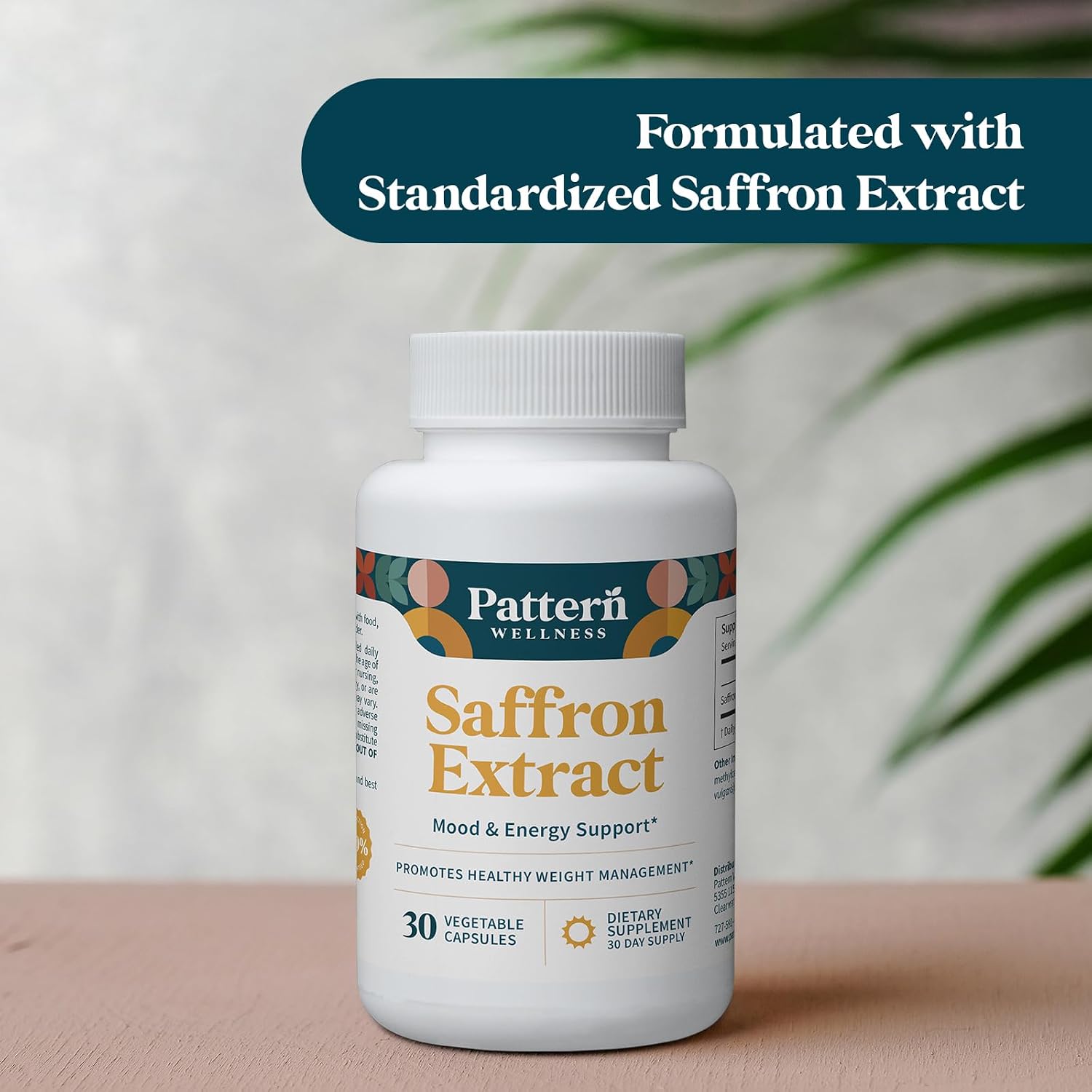 Pattern Wellness Saffron Extract – Mood & Wellness Support – 88.5mg Saffron Supplement – Non-GMO & Gluten-Free – 30 Vegetable Capsule - PrimeBioHealth - canada supplements