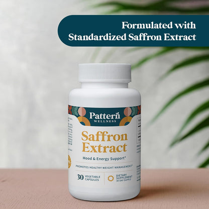 Pattern Wellness Saffron Extract – Mood & Wellness Support – 88.5mg Saffron Supplement – Non-GMO & Gluten-Free – 30 Vegetable Capsule - PrimeBioHealth - canada supplements