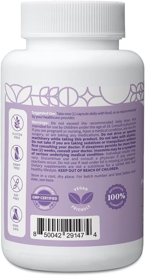 Pattern Wellness Sleep Complex – Supports Relaxation & Healthy Sleep Patterns – with Melatonin, L-Theanine & Magnesium – 30 Vegan Capsules - PrimeBioHealth - canada supplements