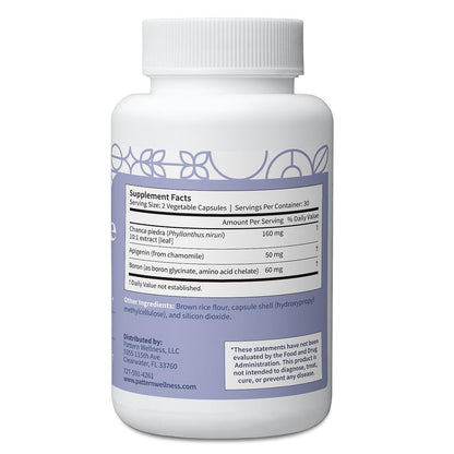 Pattern Wellness Stone Care Complex – Supports Healthy Kidney & Urinary Function – with Chanca Piedra, Chamomile Extract & Boron – 3rd Party Lab Tested – Vegan, Non-GMO - 60 Capsules - PrimeBioHealth - canada supplements