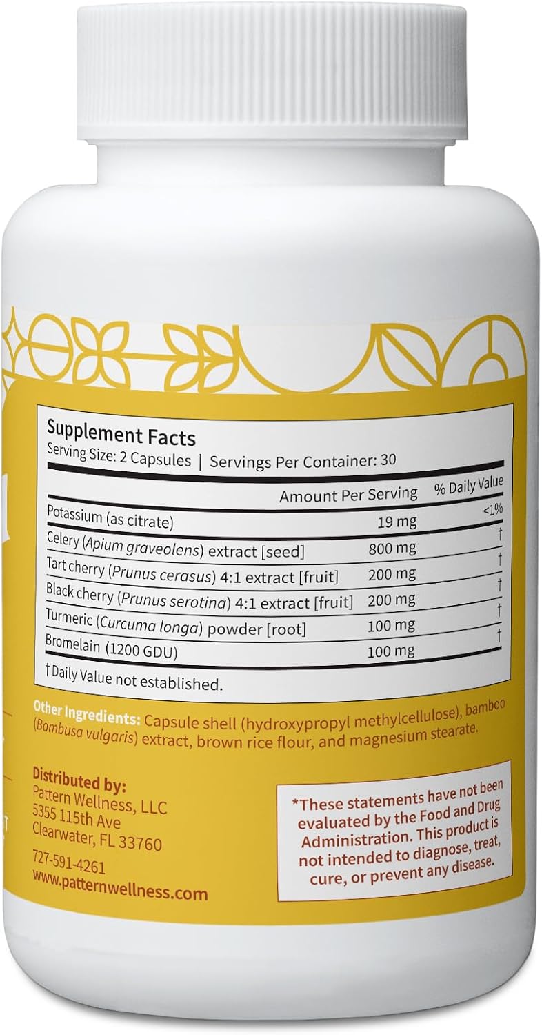 Pattern Wellness Uric Acid Support Supplement – Supports Uric Acid Balance & Joint Wellness – Herbal Formula – 3rd Party Lab Tested – 60 Veggie Capsules - PrimeBioHealth - canada supplements