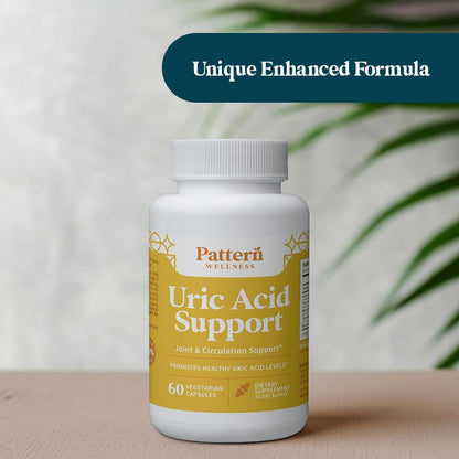 Pattern Wellness Uric Acid Support Supplement – Supports Uric Acid Balance & Joint Wellness – Herbal Formula – 3rd Party Lab Tested – 60 Veggie Capsules - PrimeBioHealth - canada supplements