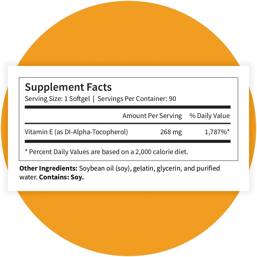 Pattern Wellness Vitamin E 400 IU – Supports Antioxidant, Immune & Cellular Health – 90 Softgels, 3rd Party Lab Tested - PrimeBioHealth - canada supplements