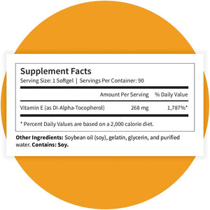 Pattern Wellness Vitamin E 400 IU – Supports Antioxidant, Immune & Cellular Health – 90 Softgels, 3rd Party Lab Tested - PrimeBioHealth - canada supplements