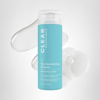 Paula's Choice CLEAR Pore Normalizing Facial Cleanser, Acne Daily Face Wash, Salicylic Acid Face Cleanser for Clogged & Enlarged Pores - PrimeBioHealth - canada supplements