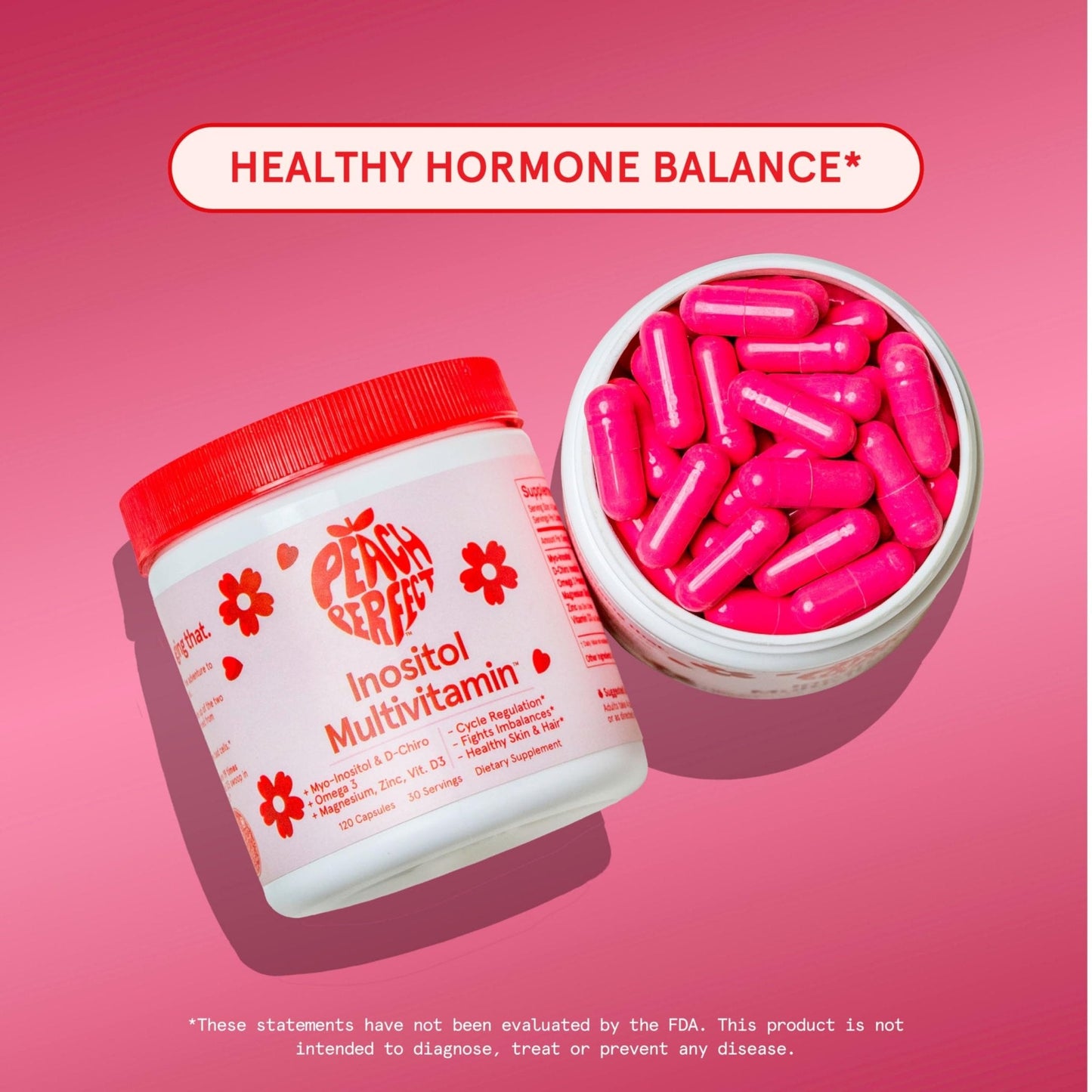 Peach Perfect Inositol Multivitamin – Myo-Inositol & D-Chiro 40:1 Blend, Omega-3, Vitamin D3, Magnesium, Zinc – Supports Women’s Health - PrimeBioHealth - canada supplements
