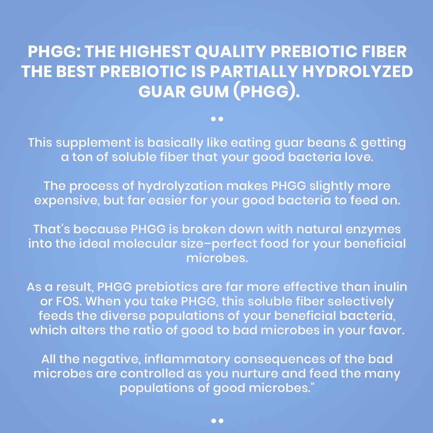 PERFECT PASS Prebiotic PHGG Partially Hydrolyzed Guar Gum 210g Powder - 100% Natural Gluten Free Non GMO - Certified Kosher Vegetarian Sugar Free - PrimeBioHealth - canada supplements