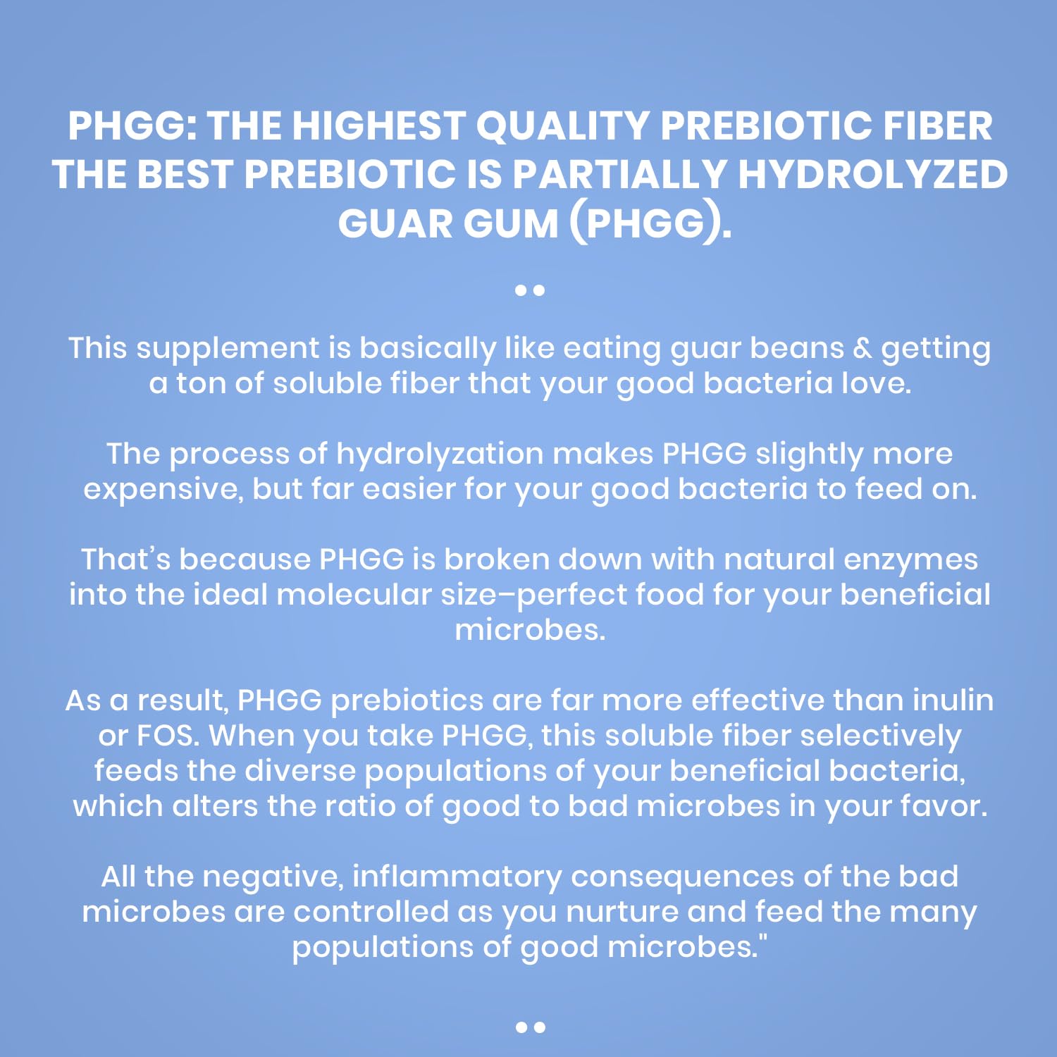 PERFECT PASS Prebiotic PHGG Partially Hydrolyzed Guar Gum 210g Powder - 100% Natural Gluten Free Non GMO - Certified Kosher Vegetarian Sugar Free - PrimeBioHealth - canada supplements