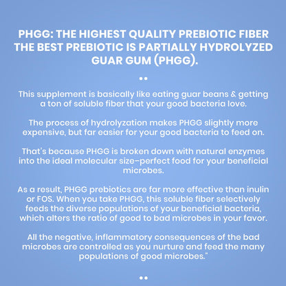 PERFECT PASS Prebiotic PHGG Partially Hydrolyzed Guar Gum 210g Powder - 100% Natural Gluten Free Non GMO - Certified Kosher Vegetarian Sugar Free - PrimeBioHealth - canada supplements