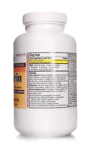 PHARBEST Aspirin 325 mg | Regular Strength | 1000 Count Uncoated Tablets