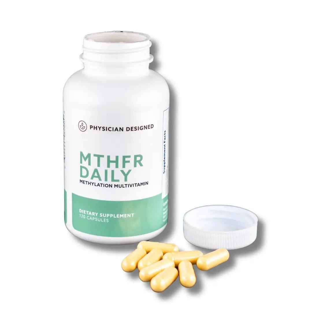 Physician Designed MTHFR Daily Multivitamin | Methylated Multivitamin for Men & Women | for Energy, Mood, & Heart |