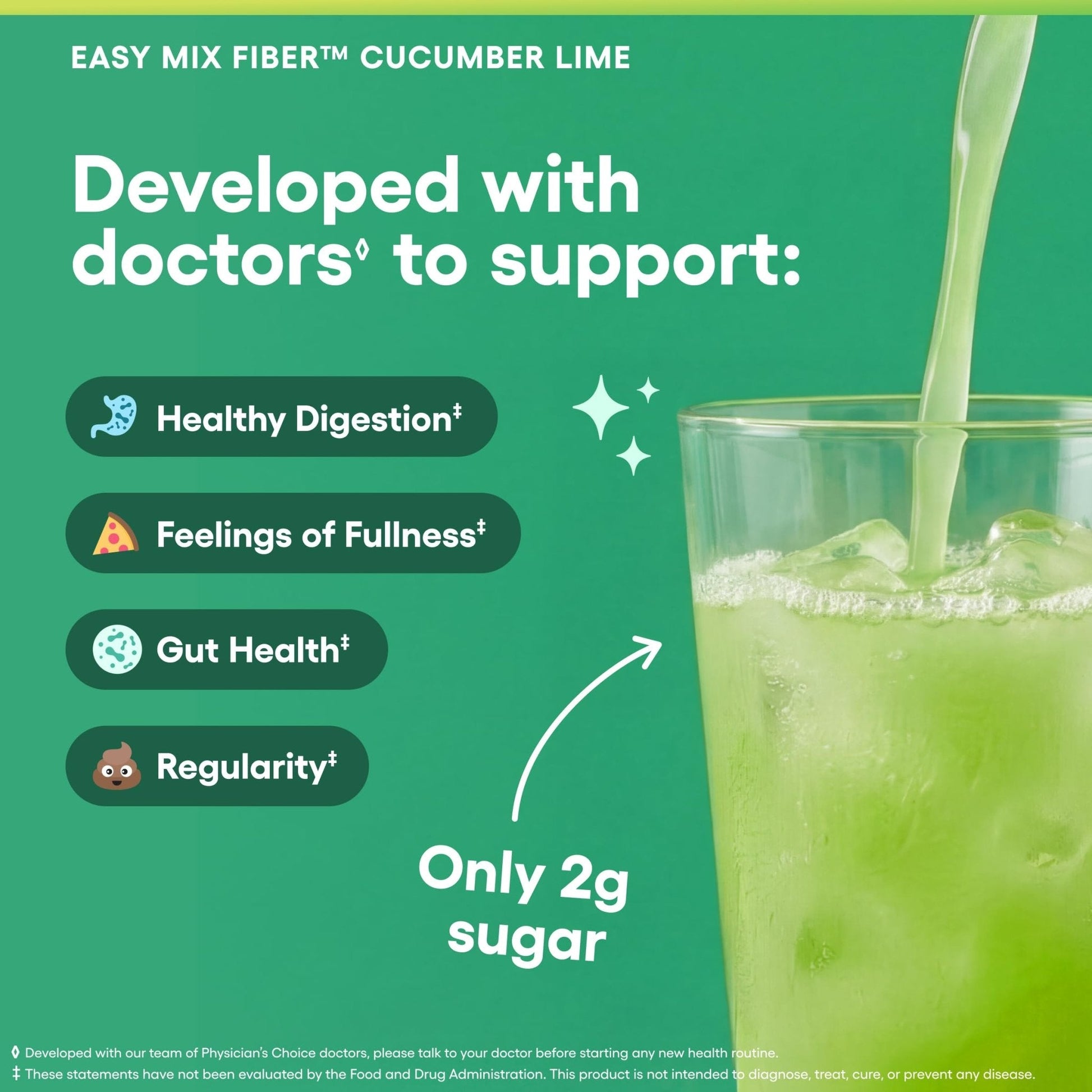 Physician's CHOICE Easy Mix Fiber for Digestive Health & Regularity - No Grit - Daily Prebiotic Soluble Fiber Powder Supplement - PrimeBioHealth - canada supplements
