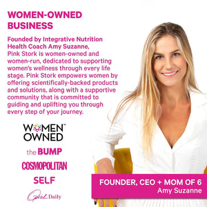 Pink Stork Organic Hormone Balance Tea for Women, Cinnamon, 30 Servings | Red Raspberry Leaf & Chasteberry (Vitex), Organic Herbal Tea, PMS, Menstrual Cycle + Perimenopause Support - PrimeBioHealth - canada supplements