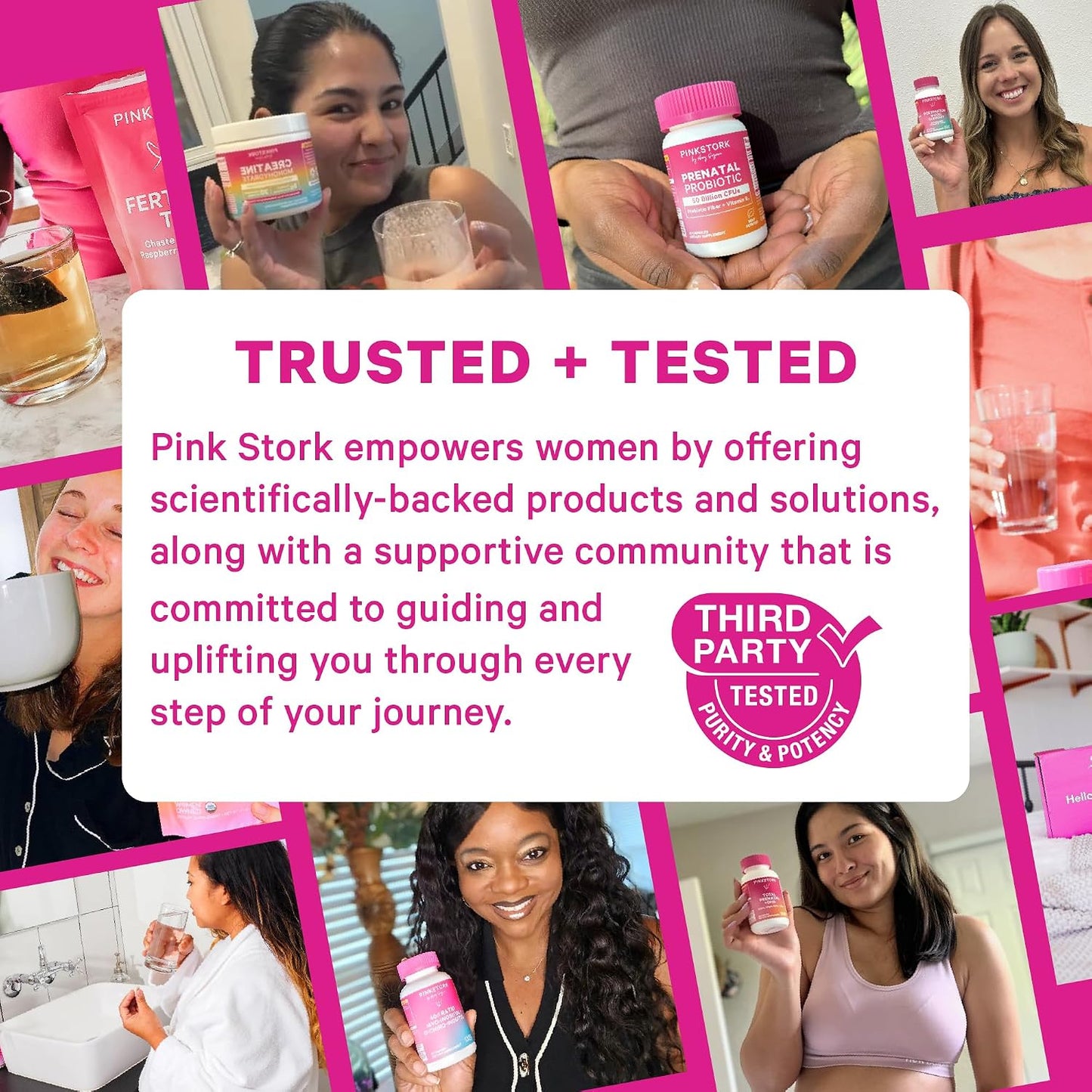 Pink Stork PMS Supplement for Women - Vitex, Ashwagandha, Maca Root & 10 Vitamins & Minerals to Support Hormone Balance, Mood, Bloating, Period Regularity - 60 Capsules - PrimeBioHealth - canada supplements