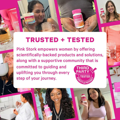 Pink Stork PMS Supplement for Women - Vitex, Ashwagandha, Maca Root & 10 Vitamins & Minerals to Support Hormone Balance, Mood, Bloating, Period Regularity - 60 Capsules - PrimeBioHealth - canada supplements
