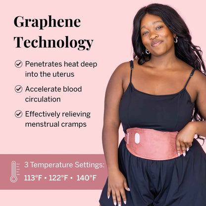 Pixie Period Heating Pad for Cramps - Thinnest Wearable Heating Pad for Feminine Care - Unnoticeable Under Clothes - Best Portable Pain Relief Heat Belt On The Market - Hours of Menstrual Pain Relief