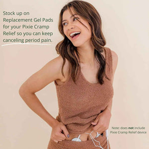 Pixie Pulse Replacement Pads - Replacement Gel Pads for Menstrual Cramps Unit - Pack of 20 (10 Pairs)