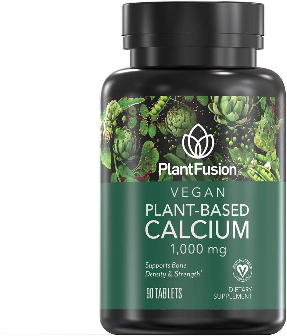 PlantFusion Vegan Calcium, Premium Plant Based Calcium (1000mg) Sourced from Icelandic Red Algae, Plus Magnesium, D3, K2 - PrimeBioHealth - canada supplements