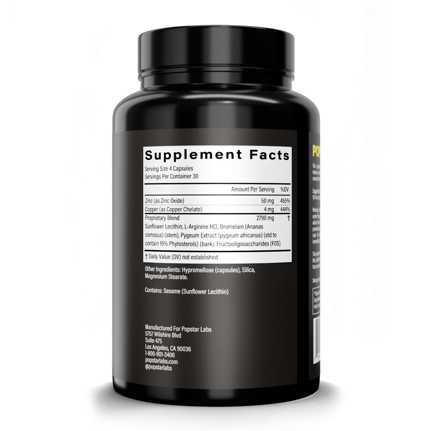 POPSTAR Labs Semen Volume Booster - Men's Semen Health & Fertility Supplement - Doctor Formulated to Increase Load Volume - Made in USA - Non-GMO, Organic - PrimeBioHealth - canada supplements