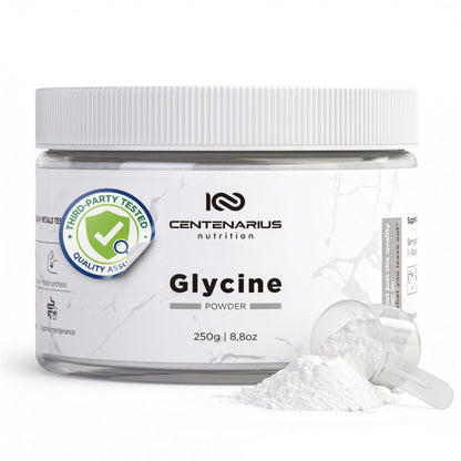 Premium Glycine Powder 250g | Amino Acids Supplement for Post Workout Muscle Recovery, Digestion, Sleep Aid + More - Vegan, Additive-Free - PrimeBioHealth - canada supplements