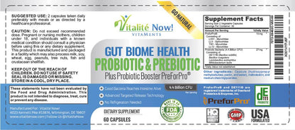 Premium Probiotic plus Ultimate Prebiotic - Gut Biome Builder & Restoration - 4.4 Bn CFU - Best for Women & Men - Bacteria Reaches Intestine within Hours - PrimeBioHealth - canada supplements
