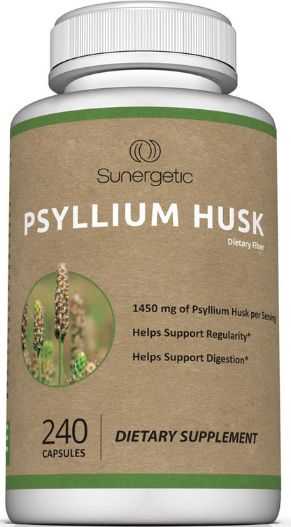 Premium Psyllium Husk Fiber Supplement 1450mg, 240 Capsules - PrimeBioHealth - canada supplements